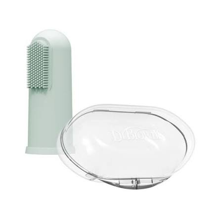 Dr. Browns Silicone Finger Toothbrush Green Baby Oral Care
