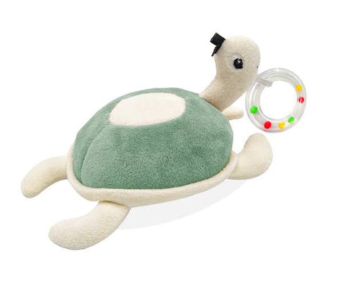 Babyjem Soft Baby Turtle Rattle Toy Mint Color