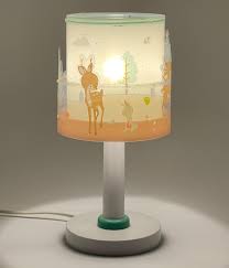 Dalber Childrens Table Lamp Loving Deer, Double Shade