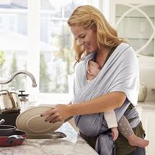 Babyjem Grey Baby Wrap Carrier Four-Season Comfort
