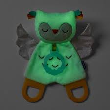 Infantino Glow In The Dark Cuddle & Teether Owl Toy