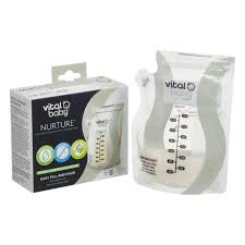Vital Baby Breast Milk Storage Bags 30Pk, 250ml, Secure Zip