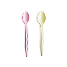 Babyjem Food Spoon Set Pink Yellow Ergonomic BPA-Free