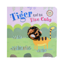 Finger Puppet Books - Tiger And Five Cubs Interactive Story