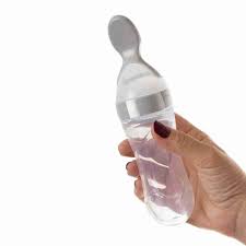 Babyjem Squeezing Bottle Grey Feeding Spoon