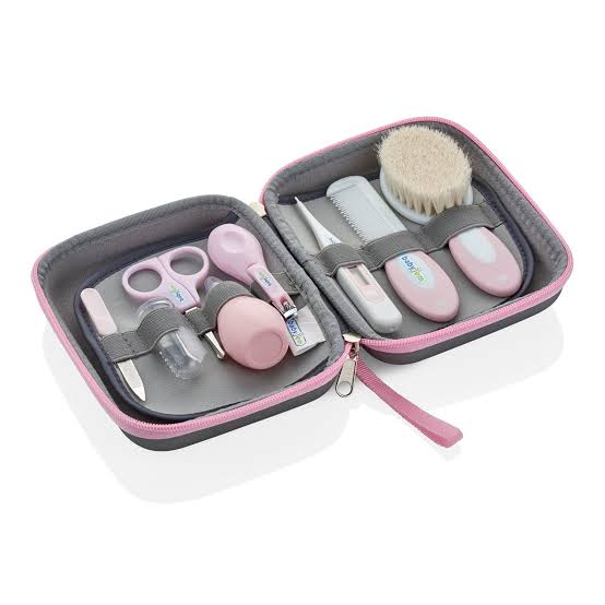 Babyjem Baby Grooming Set 9 Pcs Pink Ergonomic Kit