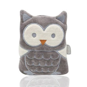 Babyjem Cherry Seeds Filled Velvet Colic Pillow / Owl / Grey