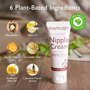Momcozy Nipple Cream Safe for Breastfeeding, Plant-Based Ingredients