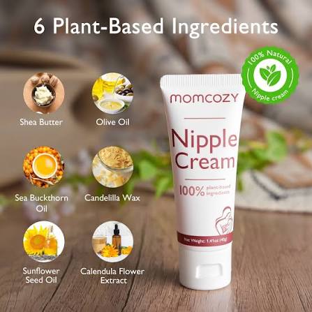 Momcozy Nipple Cream Safe for Breastfeeding, Plant-Based Ingredients