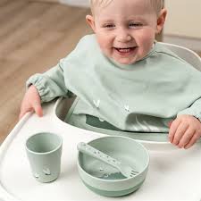 Done By Deer Foodie Green Bowl Crocco, Anti-Slip Kids Dish