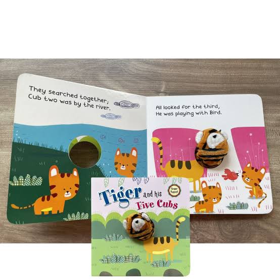 Finger Puppet Books - Tiger and Five Cubs