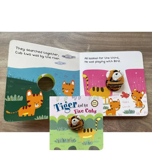 Finger Puppet Books - Tiger and Five Cubs