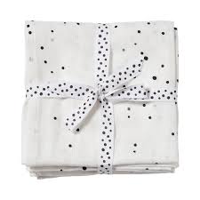 Done By Deer Swaddle 2 Pack Dreamy Dots Black White