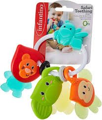 Infantino Safari Teething Pals Baby Teether Rattle Toy