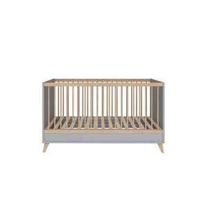 Faktum Flip Grey Baby Cot Bed 140x70 | Convertible Junior Bed with Adjustable Height