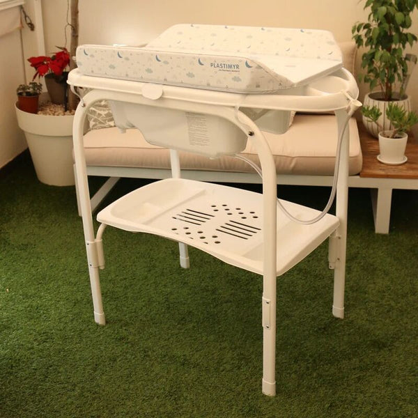 Plastimyr Ergonomic Bath White Stars Baby Bathtub