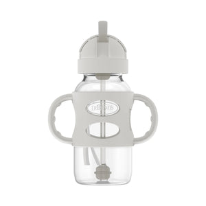 Dr. Brown's Sippy Straw Bottle With Handles 270ml Gray