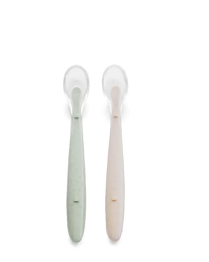 Jane Silicone Baby Spoon – Pale & Mint