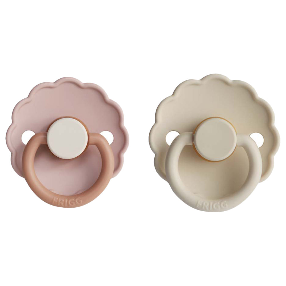 FRIGG Daisy Latex  Pacifier 6-18M 2-pack Biscuit/Cream