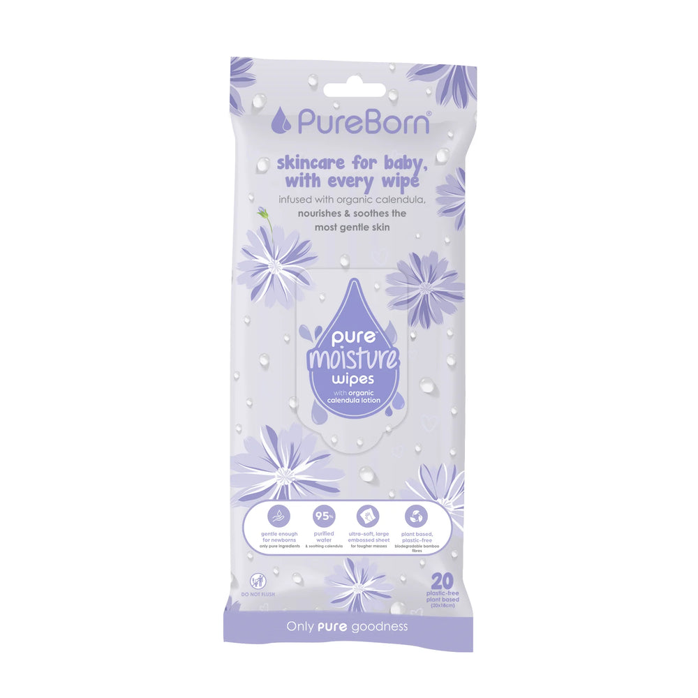 Pureborn Pure Moisture Wipes With Organic Calendula Lotion