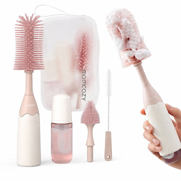 Momcozy Innovative Push-Press Design Bottle Brush Kit