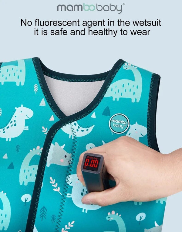 Mambobaby Baby Thermal Wetsuit - Blue Dinosaur