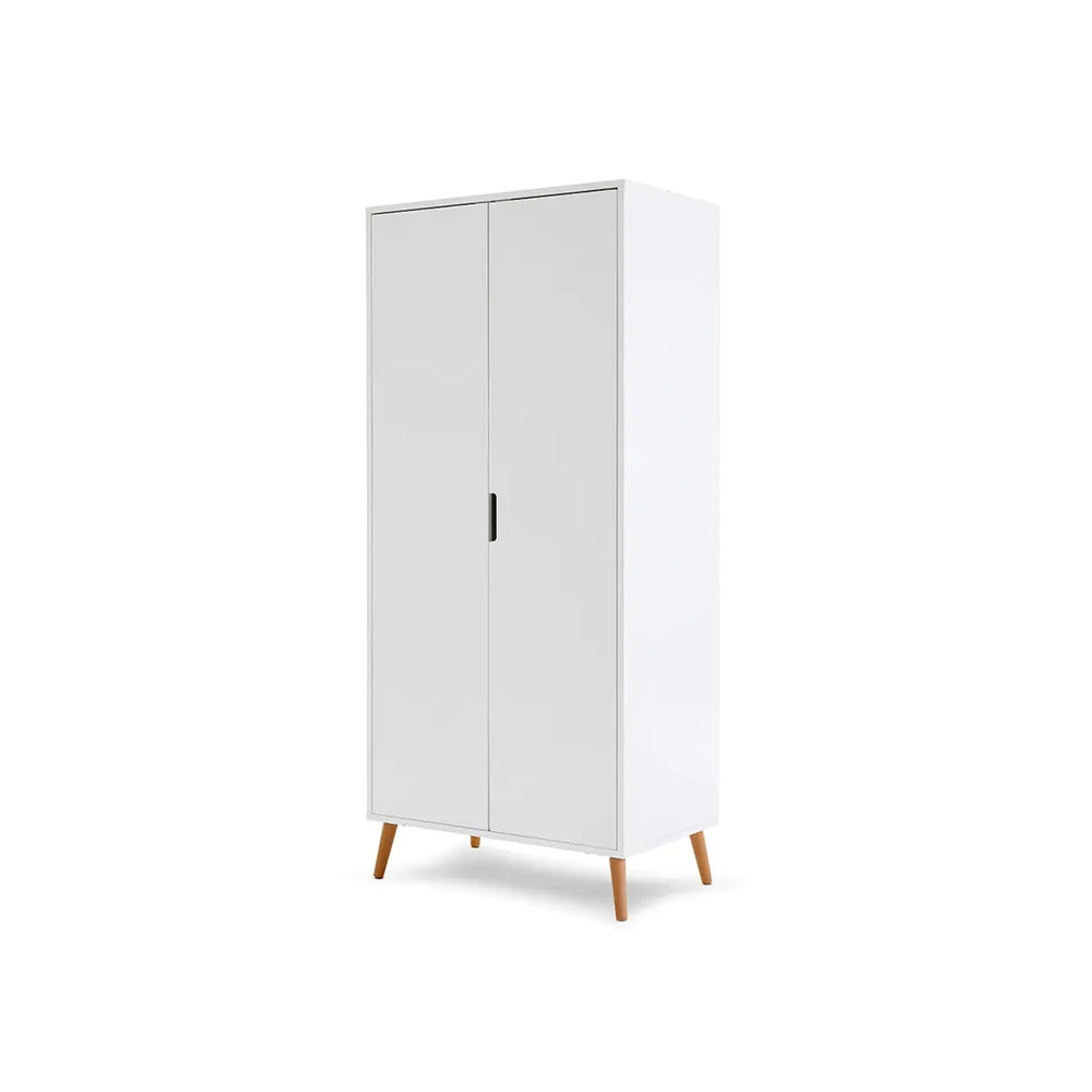 Trama Round 2-Door Wardrobe – Matte White