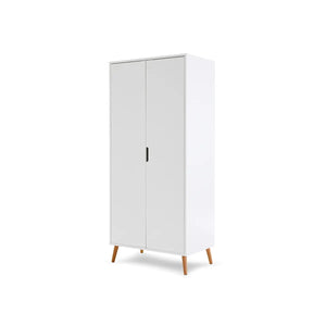 Trama Round 2-Door Wardrobe – Matte White