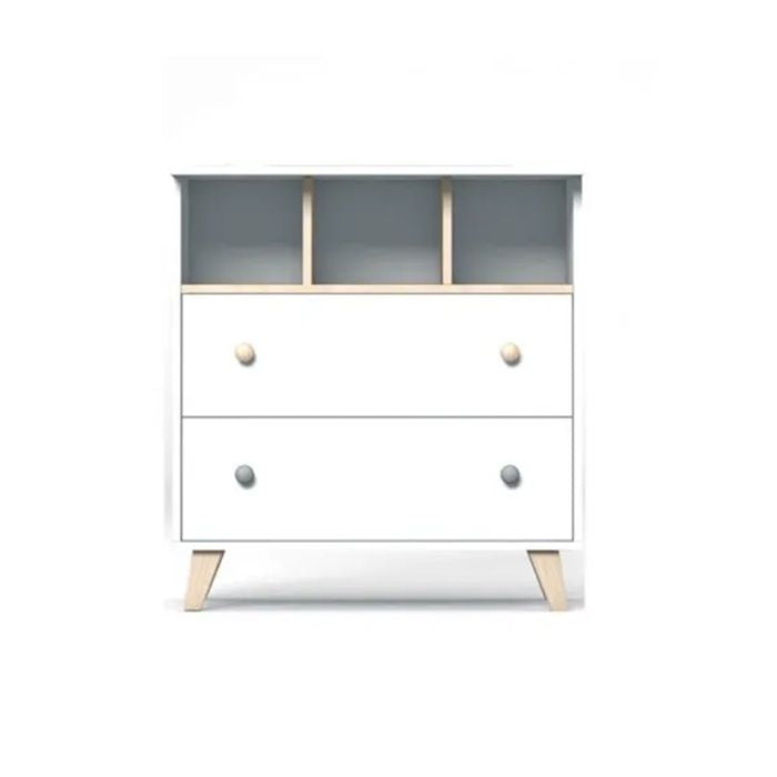 Faktum Colette White Baby Dresser | TÜV Certified Nursery Chest with Soft-Close Drawers
