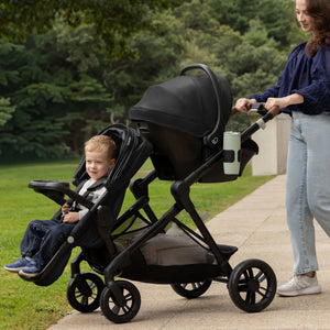 Evenflo Pivot Xpand NXT Travel System with LiteMax NXT Infant Car Seat | Single to Double Stroller