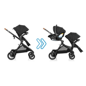 Evenflo Pivot Xpand NXT Travel System with LiteMax NXT Infant Car Seat | Single to Double Stroller