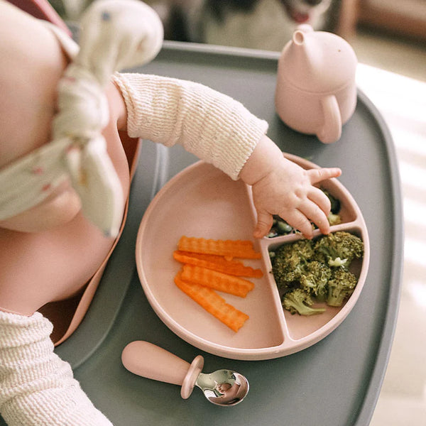 Moonkie Silicone Suction Plate with Lid – Divided Toddler Plate