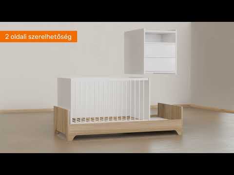 Faktum Lumina White 3-in-1 Multi Bed | Convertible Baby Cot with Changing Unit, Desk & Junior Bed