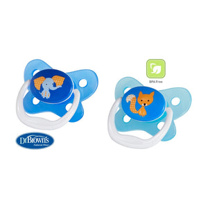 Dr. Brown's 6-12 Soothers Orthodontic Pacifier Blue