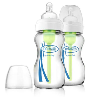 Dr. Brown's 2 Glass Bottle Pack 270ml Anti-Colic Feeding Bottles