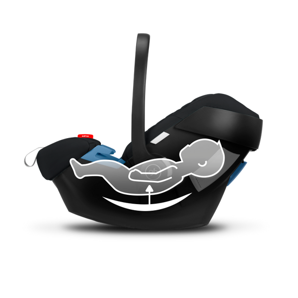 Gb ARTIO Infant Car Seat | Newborn Baby Carrier with Side Impact Protection & UPF50+ Canopy
