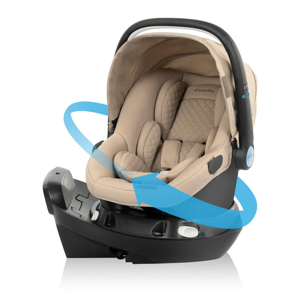 Evenflo® Shyft™ Intuiti+ Travel System with Revolve180™ LiteMax™ NXT &amp; SensorySoothe™ travertine