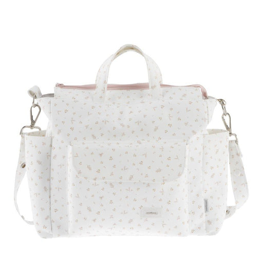 Cambrass Maternity Bagpack Aura Beige Floral Diaper Bag