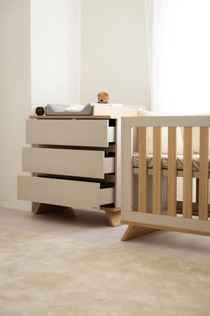 Faktum Sienna Cashmere  3-Drawer Nursery Dresser with Changing Top