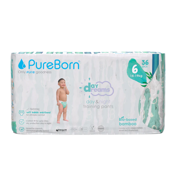 Pureborn Master Pack Day Dreams Training Pants Made with bio-based bamboo material - Ultra-Soft
