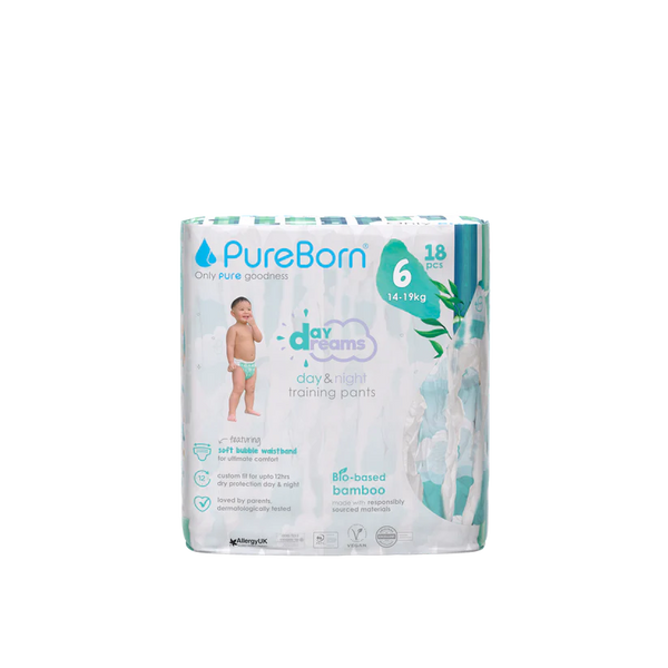 Pureborn Single Pack Day Dreams Training Pants Made with bio-based bamboo material - Ultra-Soft