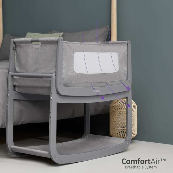 Snuz Dove Gray SnuzPod⁴ Bedside Crib