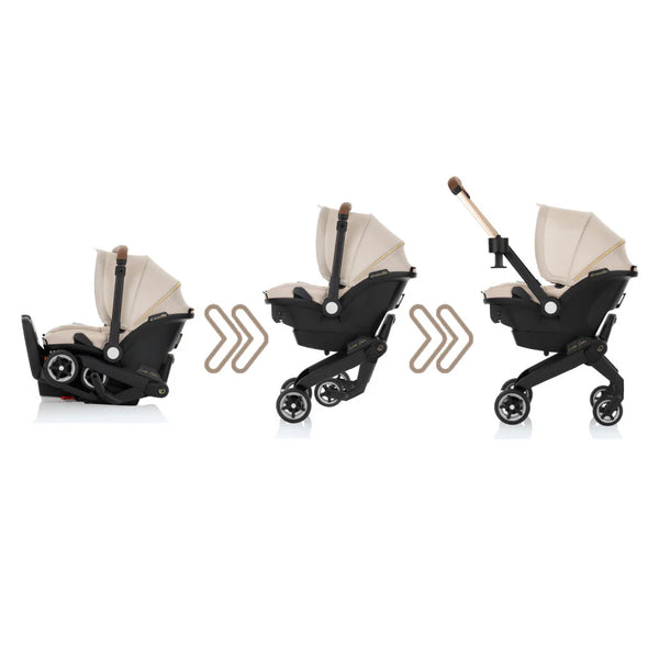 Evenflo® Shyft™ DualRide™ Infant Car Seat - Stroller Combo with Carryall Storage Champagne