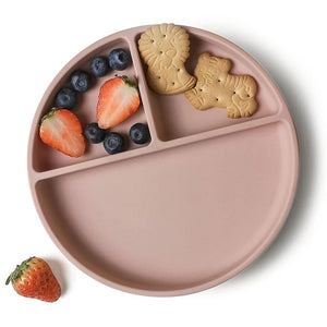 Moonkie Silicone Suction Plate with Lid – Divided Toddler Plate