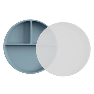 Moonkie Silicone Suction Plate with Lid – Divided Toddler Plate