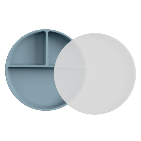 Moonkie Silicone Suction Plate with Lid – Divided Toddler Plate