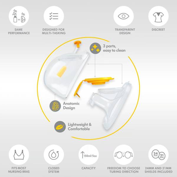 Medela Hands Free Milk Collection Cup Pump Accessory