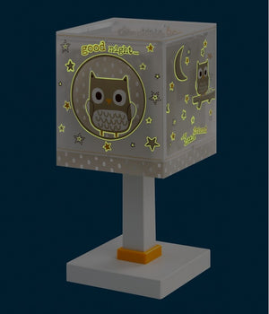 Dalber Childrens Table Lamp Good Night Glow Shade