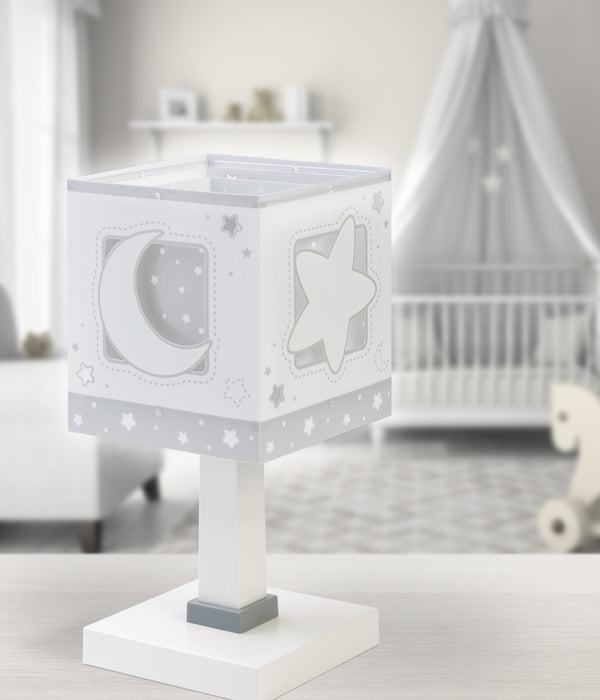 Dalber Childrens Table Lamp Moonlight Grey Kids Decor
