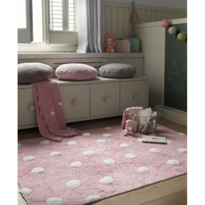 Lorena Canals Polka dots Rose cotton washable Rug
